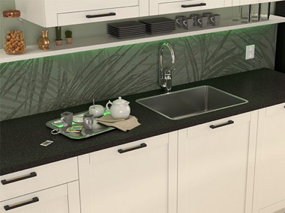 Cuisine campagnarde blanche et noire