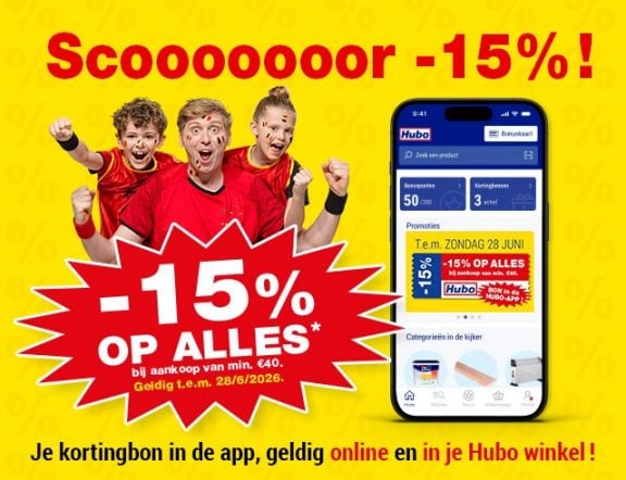 Hubo App 5 euro korting