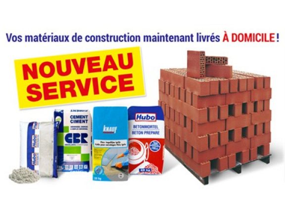 Service Livraison de matériaux de construction à domicile