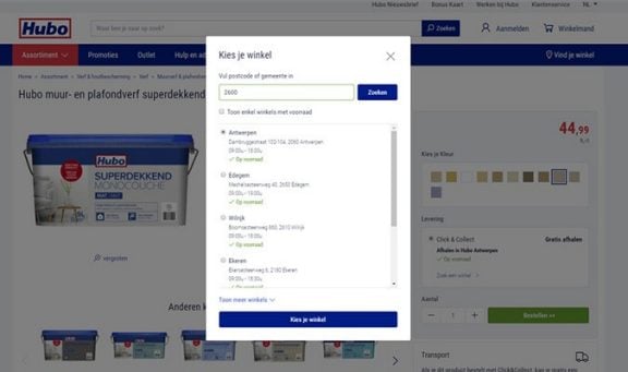 Voorraadzoeker webshop