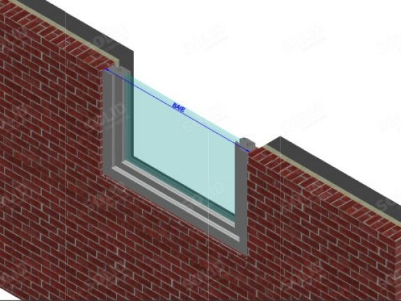 Vitrage monté entre les parois du mur extérieur