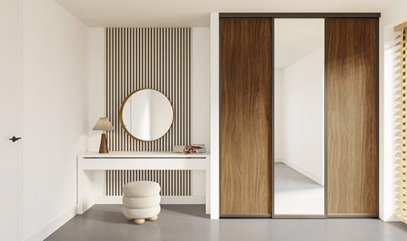 Panneaux en bois chambre