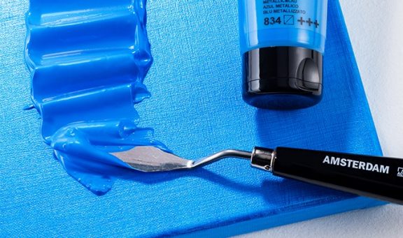Peinture acrylique bleue AMSTERDAM