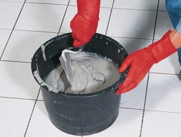Voegmortel voorbereiden