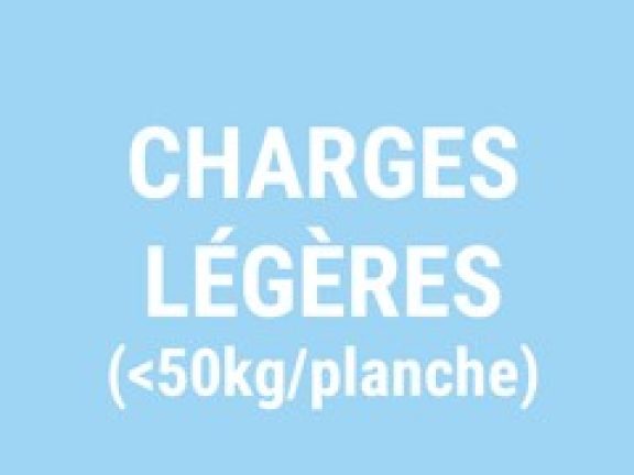 Étagères pour pièces humides et charges légères