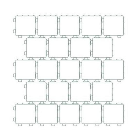 Waterdoorlaatbare bestrating halfsteenverband