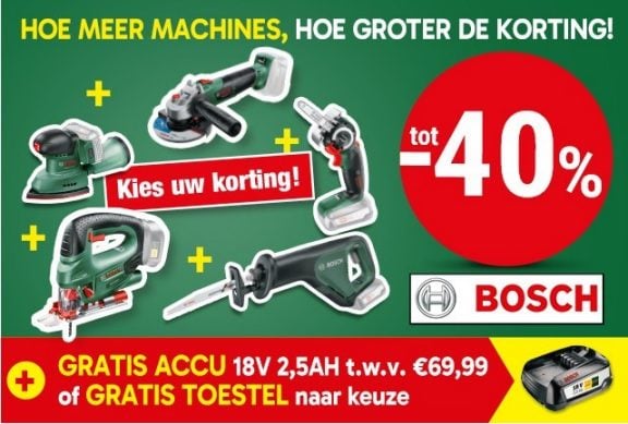 Bosch Power For All kortingen