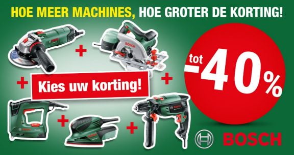 Bosch actie Bosch Power For All gesnoerd gereedschap