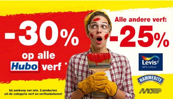Verfactie -30% op alle verf